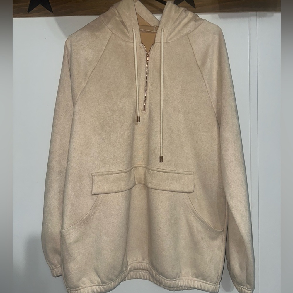 Boutique Tan Half Zip Up